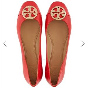 ✨Final Drop! ✨Tory Burch Poppy Orange Chelsea Captoe Ballet